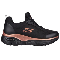 SKECHERS Arch Fit SR 女 工作鞋 止滑 輕量耐油 防潑水 支撐 黑 玫瑰金(108023BKRG)