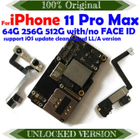 American LL/A Authentic Motherboard For iPhone 11 Pro Max Original Mainboard With Face ID Cleaned iCloud Logic Board ok Plate