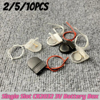 2/5PCS Single Slot CR2032 CR 2032 Button Coin Cell Battery Holder Case Cover With ON-OFF Switch Leads Wire 3V Battery Box