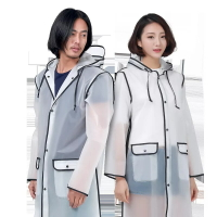 雨衣女成人徒步韓國時尚大學生情侶連體雨衣戶外旅行雨衣透明雨披