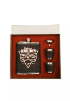 S&amp;J Co. 2/4 Cups Stainless Drinking Bottle Hip Flask Set Series - 2 CUP SET GENTLEMEN