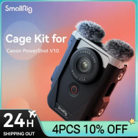 SmallRig Cage Kit for Canon PowerShot V10 Silicone with Magnetically Furry Windshield, Lens Cap and Storage Bag 4235
