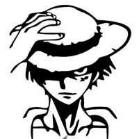 sticker cutting Luffy Motorcycle