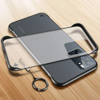 Frameless Ring Phone Case For OPPO Reno 3 4 5 6 Pro Plus Find X2 X3 Lite Neo Matte PC Back Cover Case For OPPO Reno 2 Z 10X Zoom