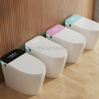 Smart Toilet Bidet Built In Elongated Intelligent Toilet Heated Seat Night Light Dryer Auto Flush Warm Water Digital Display