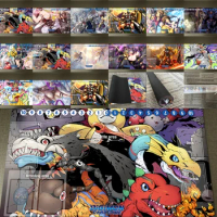 Digimon Playmat DTCG CCG Mat Trading Card Game Mat Anime Board Game Mat Anti-slip Rubber Desk Pad &amp; Free Bag Mousepad 60x35cm