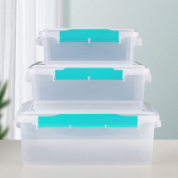 楓林宜居 肥貓保鮮盒塑料食品級長方形帶蓋商用加厚密封食物收納盒儲物盒子