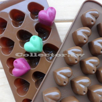 ✤宜家✤小小愛心矽膠巧克力模 蛋糕模 冰格 果凍模 肥皂模 15格模具