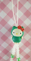 【震撼精品百貨】Hello Kitty 凱蒂貓 限定版手機吊飾-北海道(綠藻多珠) 震撼日式精品百貨
