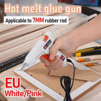 40W Mini Hot Melt Glue Gun With 10pc 7mm*190mm Glue Stick Thermo Electric Heat Temperature Tool High Temp Heater Repair DIY Tool