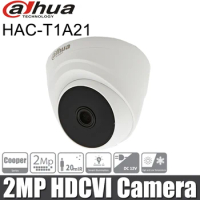 Dahua HAC-T1A21 2MP HDCVI Eyeball Dome CCTV Analog Camera Indoor IR 20m CVI/CVBS/AHD/TVI Switchable BNC Port Plastic Casing