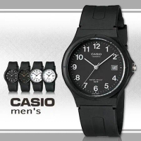 CASIO 卡西歐 指針錶 膠質錶帶 生活防水 日期顯示 (MW-59-1B)