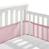 2Pcs/Set Summer Infant Bedding Bumpers Newborn Cot Bed Around Protector Baby Mesh Crib Bumper Liner Breathable