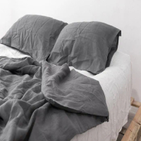 100% Flax Linen Bedding Set Duvet Cover King Bed Sheet French Linen Bedding Sets Sheets pillowcases Shams 3Pcs