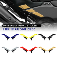 For Yamaha Tmax 560 2022 passenger pedal Sticker 3D Tank pad Stickers Oil Gas Protector Cover Decoration