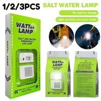 Salt Water Lights LED Outdoor Camping Light Waterproof Portable Salt Water Emergency Lamp Reusable Night Fishing Travel Supplies