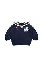เสื้อสเวตเตอร์เด็กโตยูนิเซ็กส์ คอปก Beans Bros Sailor BP61MC328 สีกรมท่า
