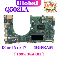 KEFU Mainboard For ASUS Q502L Q502 Q502LA Laptop Motherboard I3 I5 I7 4th Gen 4GB/RAM MAIN BOARD TEST OK