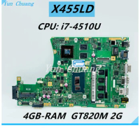 X455LD MAIN BOARD For ASUS X455LD X455L F455L F454L R455L W419L K455L X455LJ A455L Laptop Motherboard With I7-4510 GT820M 4G-RAM