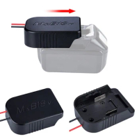 18V Battery Adapters For Makita&amp;Bosch Power Connector Adapter Dock Holder With 12 Awg Wires Connectors Power Black