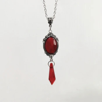 Gothic jewelry, Bat, blood necklace, creepy jewelry, vampire necklace, gothic cameo, bloody jewelry, witch jewelry