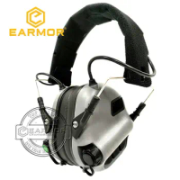 EARMOR M31 Cadet Grey earmuffs military tactical headphones shooting noise-cancelling earmuffs electronic hearing protection