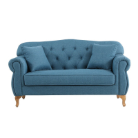 MUNA家居 米洛斯雙人布沙發(藍色/綠色) 157X81X85cm