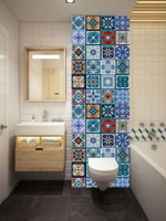 衛生間洗手間廁所腰線貼瓷磚墻面防水貼紙歐式輕奢田園地中海美式