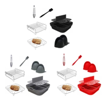 Grilling Rack Air Fryers Pad Silicone Air Fryers Tray Silicone Baking Liner Baking Inner Liner Cooking Tool for Kitchen
