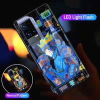 LED Flash Call Light Case For Samsung Galaxy S20FE S23 S22 Ultra Note 20 Ultra Selfie Light Cover for Samsung S21 S20 Plus Coque