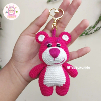Amigurumi Lotso keychain/ Boneka rajut Lotso