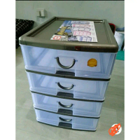 Laci Mini Container Susun 4 Shinpo 355 - 4 Plastik Tempat Surat A4 F4 Rak Obat Spare Part Kotak Perk