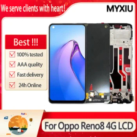 Original 6.43" For Oppo Reno8 4G CPH2457 LCD Display Touch Screen Digitizer Assembly Replacement For OPPO Reno8 4G AMOLED Lcd