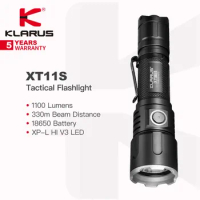Klarus XT11S Tri-setting Outdoor &amp; Classic/Assault Tactical Flashlight, 1100 Lumens 330m Beam Distance,18650 Battery,Dual Switch