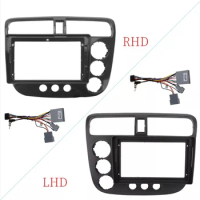 9 INCH Audio Fitting For Honda CIVIC 2000 - 2006 RHD LHD Head Unit Radio Dashboard GPS stereo panel for mounting 2 Din DVD frame