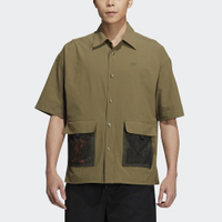 Adidas OD Shirt SS HR6469 男 短袖 上衣 襯衫 經典 休閒 國際版 寬鬆 網格口袋 軍綠