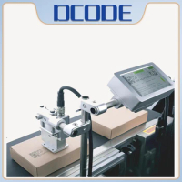DCODE C190 25.4mm Online Automatic TIJ Continuous Inkjet Printer Text QR Barcode Batch Number Logo Date Label Inkjet Printer
