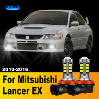 2Pcs LED Lamp Car Front Fog Light Accessories For Mitsubishi Lancer EX 2010 2011 2012 2013 2014 2015 2016