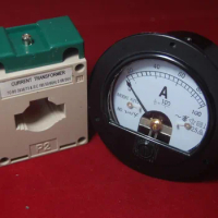 1pc AC 100A Round Analog Ammeter Panel AMP Current Meter 62T2 AC 0-100A with transformer