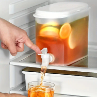 5L (1.3 Gal) Beverage Dispenser with Faucet – BPA Free Plastic Drink Jug for Lemonade, Iced Tea & Pa