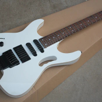 Flyoung Left Handed Headless White Electric Guitar with Rosewood Fingerboard,Offer Customize