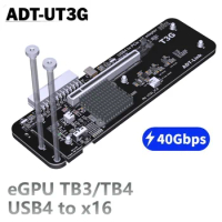 ADT-Link UT3G Thunderbolt 3/4 NUC/ITX/STX/Laptop PC Gaming Graphics Video Card External USB4 to PCI-E 4.0 x16 40Gbs eGPU Adapter