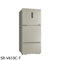 送樂點1%等同99折★SANLUX台灣三洋【SR-V610C-T】606公升三門變頻尊爵銀冰箱(含標準安裝)