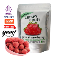 casheli Strawberry Crispy Freeze-dried Strawberry 30g Sweet Camilan Snack Stroberi Fruit Chips snack