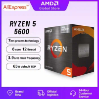 AMD Ryzen 5 5600 Box Version Novo R5 5600 CPU Game Processor Socket AM4 6-Core 12-Thread 65W DDR4 Desktop Processador With Fan