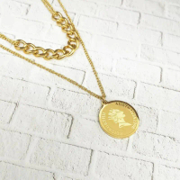 Kayle Jewelry | Queen Multilayer Necklace Kalung Multilayer Stainless Premium Lapis Emas Anti Karat 