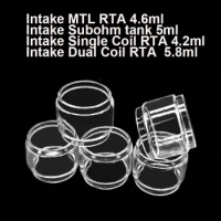5PCS Bubble Fat Glass Tube For Augvape Intake MTL RTA Intake Subohm Tank Intake Single Dual Coil RTA Glass Tank Container