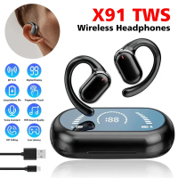 TZUZL X91 Tai nghe Bluetooth Chất lượng âm thanh HD Tai nghe thể thao OWS Bluetooth 5.3 Tai nghe ste