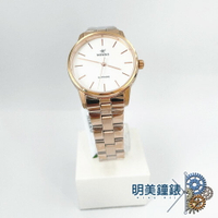 ◆明美鐘錶眼鏡◆MIRRO米羅/6939KL/簡約風格玫瑰金腕錶/白X玫瑰金鍊帶