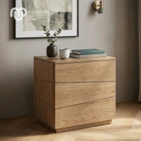 Nakas Minimalis Plywood Finishing Taco Sheet / Meja Samping Tempat Tidur Laci 3 Modern